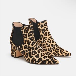 Zara Leopard Print Booties